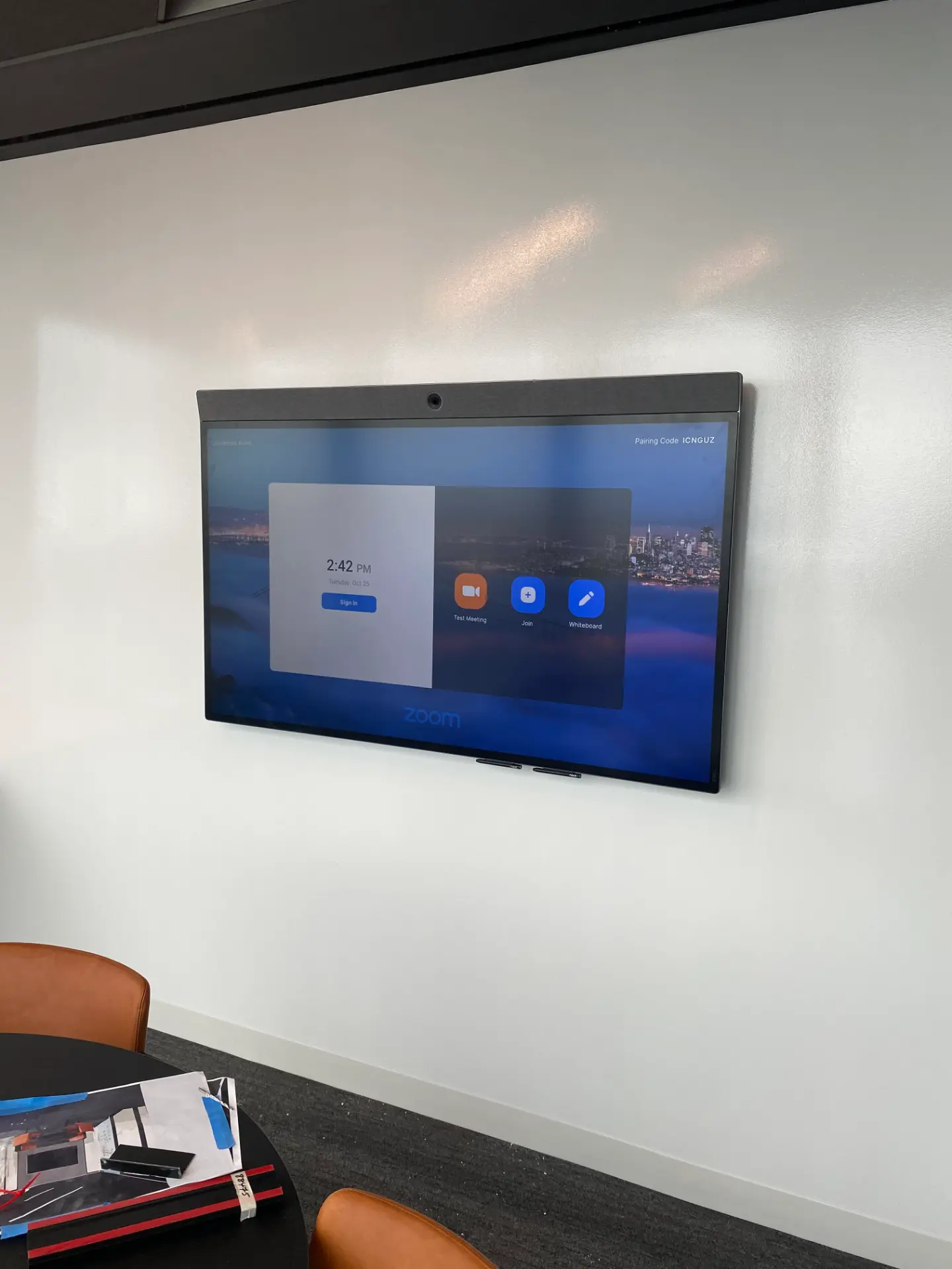 Conference room TV professionally mounted by KeyMVP